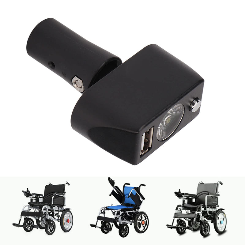 Electric Wheelchair Light, 3 Pin XLR Head USB Charging, Adjustable Angle LED Power Wheelchair Lighting Controller - BeesActive Australia