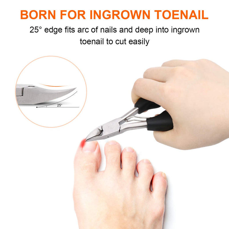 HIBOX 3 in 1 Ingrown Toenail Tools, surgical stainless pedicure manicure tools suitable for the thick or ingrown toenails. As Wire Cutting Pliers can cut iron wires. - BeesActive Australia