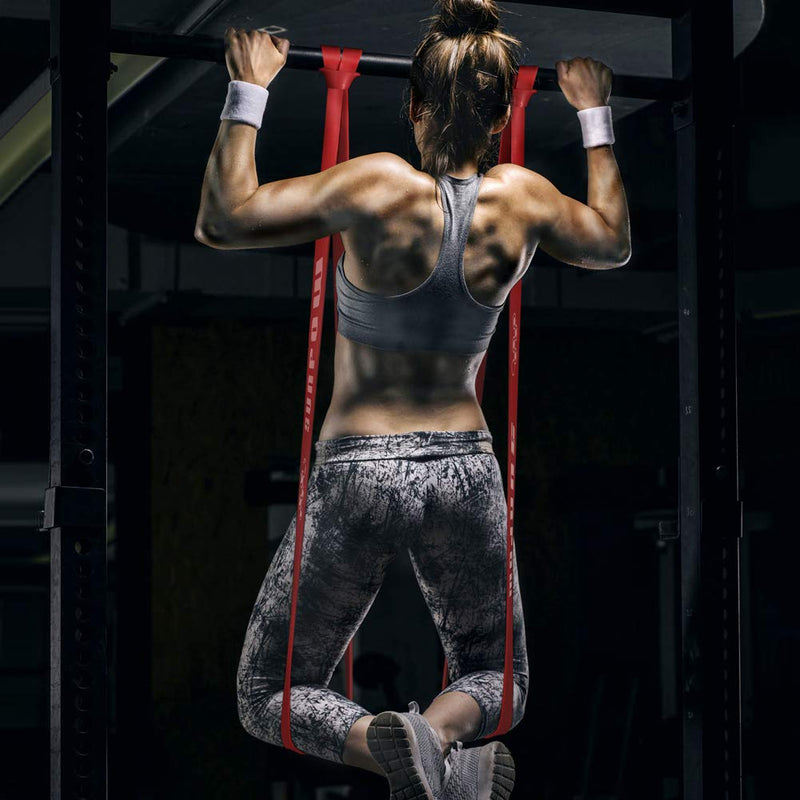 SUNPOW Pull Up Assistance Bands - Set of 3 Resistance Heavy Duty Workout Exercise Crossfit Stretch Fitness Bands Assist Set for Body, Instruction Guide and Carry Bag Included - BeesActive Australia