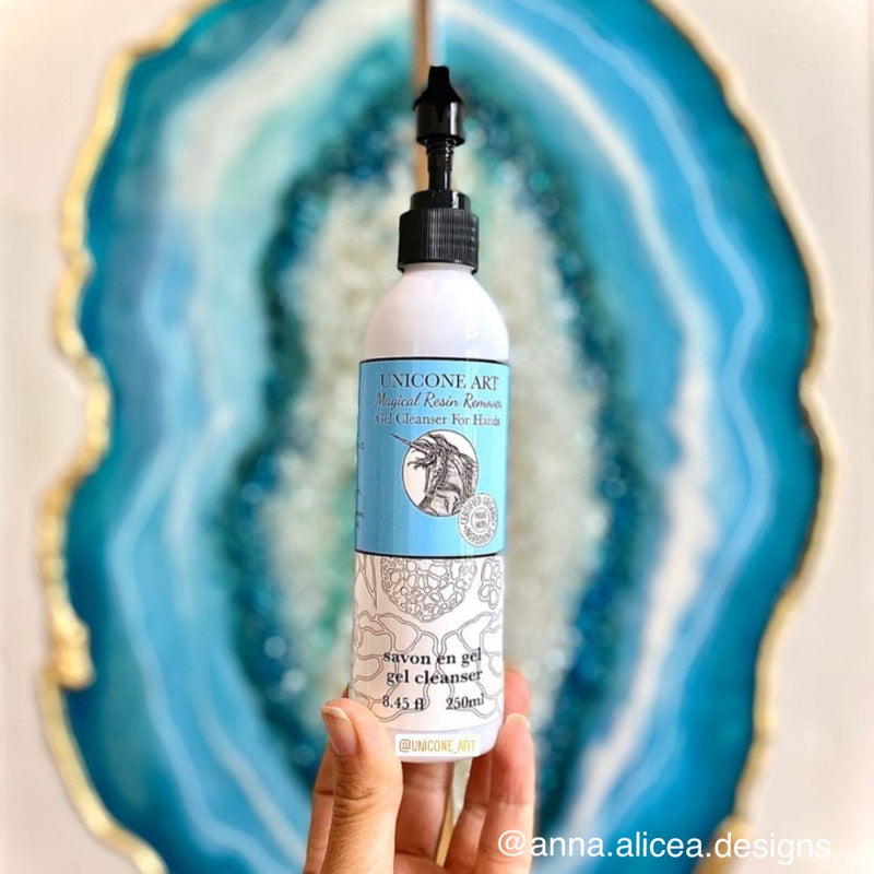 Magical Resin Remover - All Natural - Hand Gel Cleanser - Soap - Moisturizing - for Artists - for use with resin, glue, silicone, paint, epoxy, glitter - 8oz. - BeesActive Australia