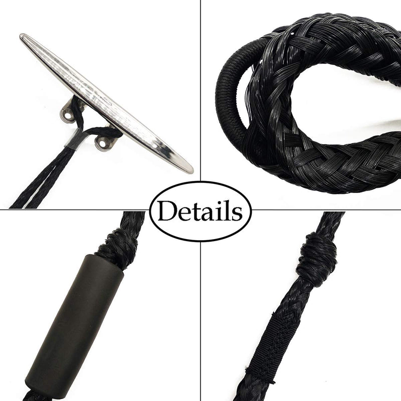 Pack of 4 Bungee Dock Lines for Boat Shock Absorb Dock Tie Mooring Rope Boat Accessories 4-5.5 ft black - BeesActive Australia