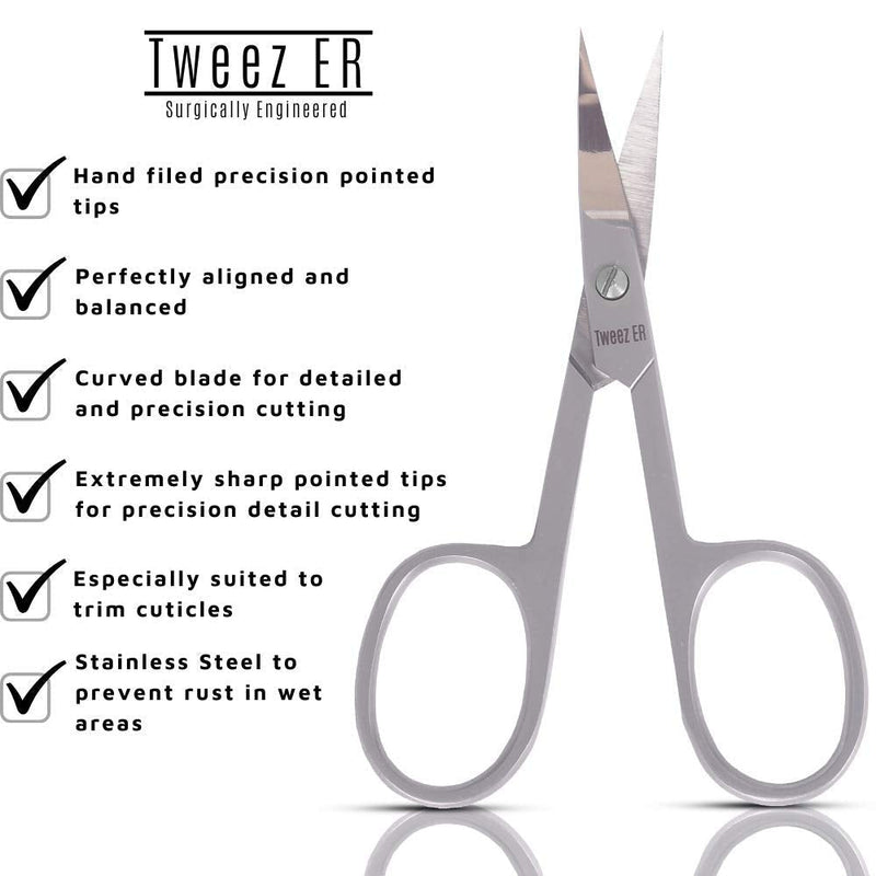 Nail Scissors | Premium Manicure scissors for Professionals, Hand Sharpened Cuticle Scissors and Nail File | fingernail scissors For Eyebrows,Nose Hair & Beard |Premium Quality Toenail Scissors - BeesActive Australia