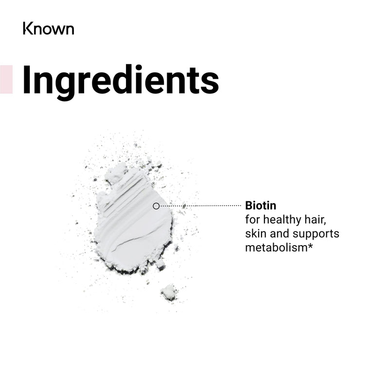 Vegan Biotin Watermelon Flavoured Gummies by Known Nutrition | for Hair, Skin and Metabolism | Watermelon Flavour | 60 Two-a-Day Vitamin Gummies | 10,000?g of Biotin per Serving (Pack of 1) - BeesActive Australia
