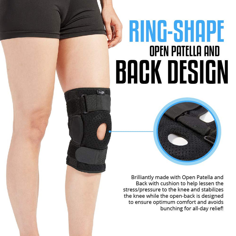 Hinged Knee Brace for Men and Women, Knee Support for Swollen ACL, Tendon, Ligament and Meniscus Injuries Medium (Pack of 1) - BeesActive Australia