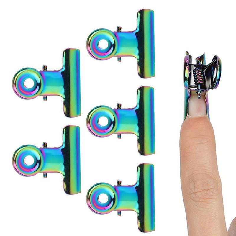 Nail Extension Clips,5pcs Stainless Curve Nail Extension Clips Multi-functional Nail Art Accessories, Gel Extension Nails Art Tool - BeesActive Australia