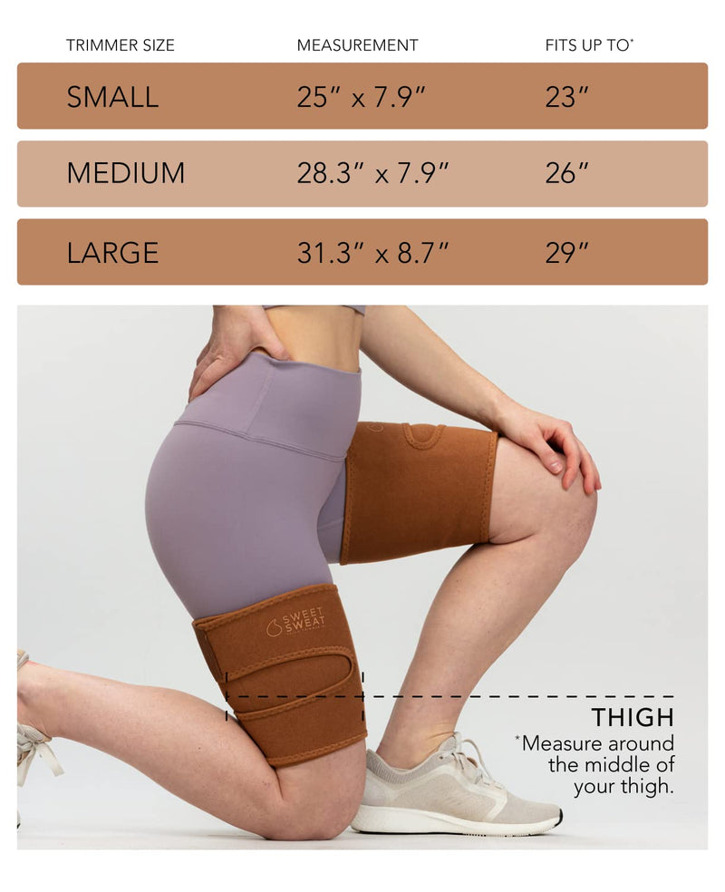 Sports Research Sweet Sweat Thigh Trimmers for Men & Women Increases Sweat & Activity to The Thighs During Exercise Clay Small - BeesActive Australia