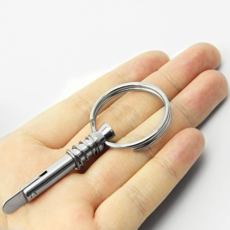 Leadrise 4 PCS 316 Stainless Steel Quick Release Pin Boat Pins w/Drop Cam & Spring 1/4" x 1" Grip Lanyard,Usable Length 1", Bimini Top Pin, Marine Hardware - BeesActive Australia