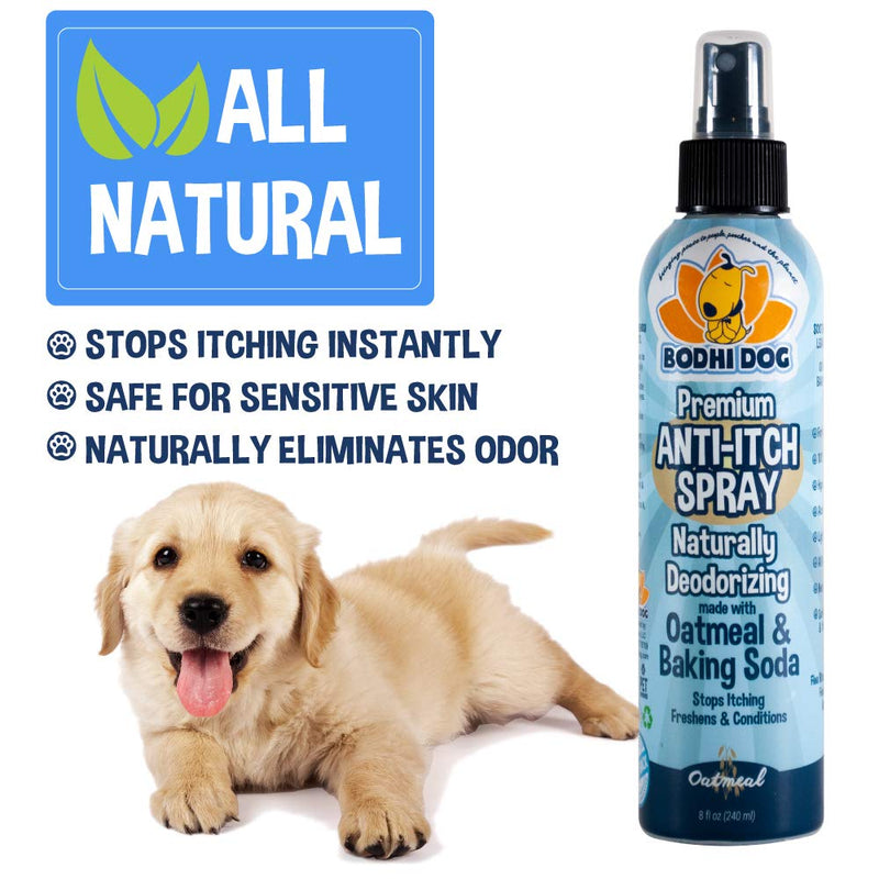 Anti Itch Oatmeal Spray for Dogs and Cats | 100% All Natural Soothing Relief for Dry, Itchy, Bitten or Allergy Damaged Skin Treatment | Professional Quality 8oz - BeesActive Australia
