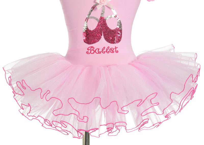 [AUSTRALIA] - Dressy Daisy Girls' Sequined Ballerina Shoe Ballet Tutus Fairy Dance Costumes Pink 5-6 