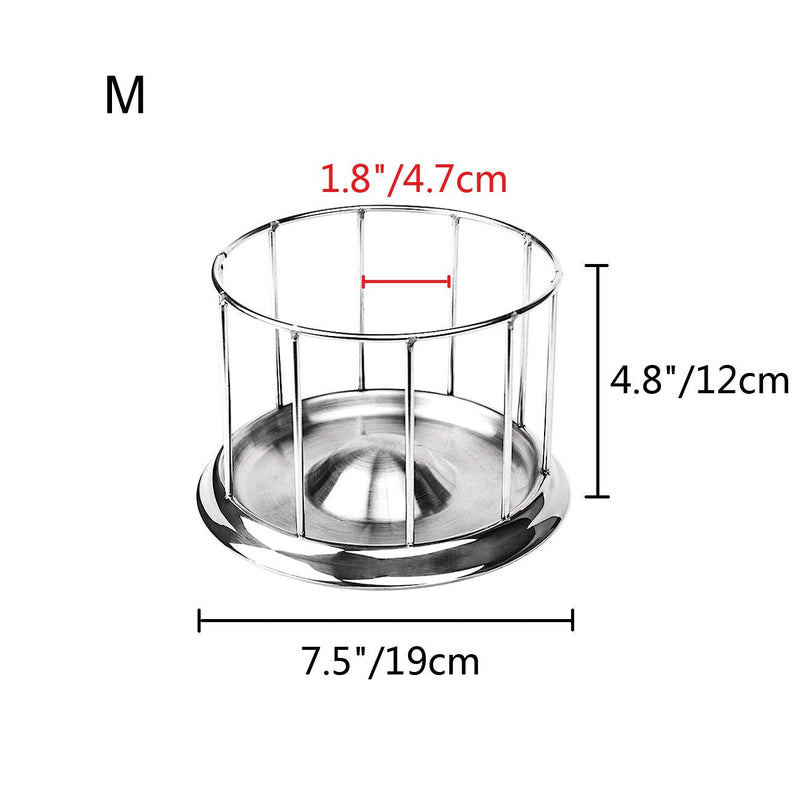 Wontee Tortoise Food Water Dish Feeder Bowl Stainless Steel Tray Dispenser for Lizard Turtle Chameleon Reptiles Medium - BeesActive Australia