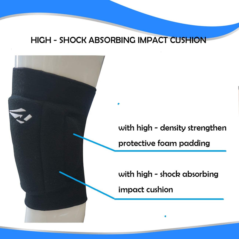 [AUSTRALIA] - Rawxy Volleyball Knee Pads with High Protective Low-Profile Anti-Slip Soft Padding, Dance Weight Lifting Protection for Junior Youth Adult X-Large 