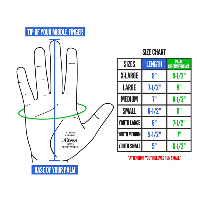 Nxtrnd G1 Pro Football Gloves, Men's & Youth Boys Sticky Receiver Gloves White Large - BeesActive Australia
