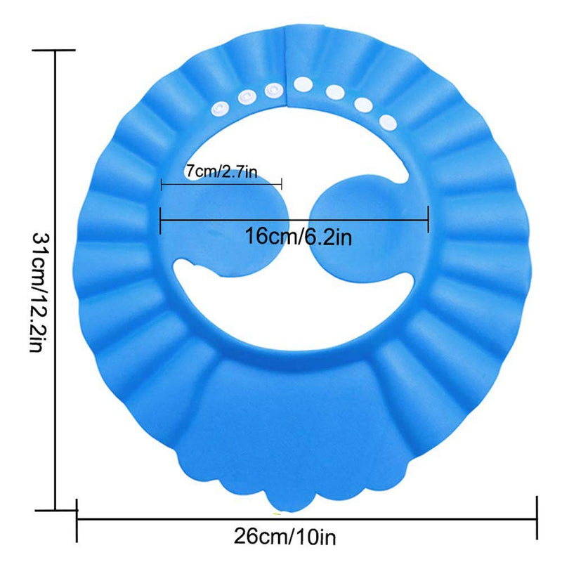 Baby Shower Cap,3Pcs Adjustable Baby Shampoo Cap Waterproof Bath Cap for Baby Kids (Pink, Blue, Yellow) - BeesActive Australia