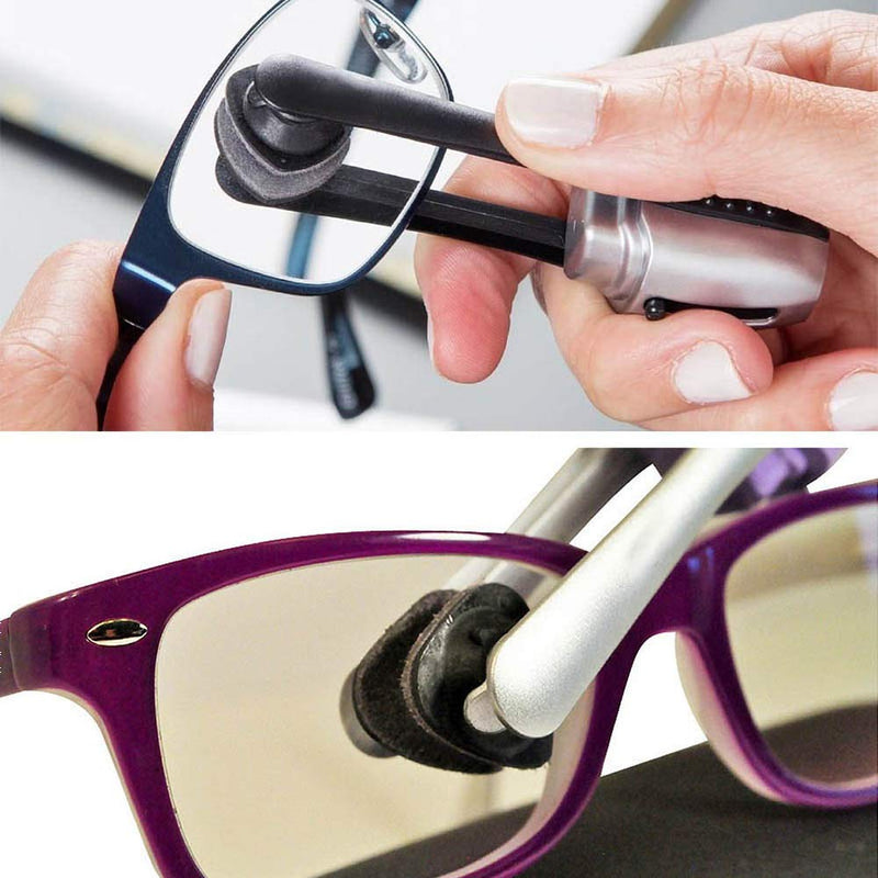 Symina 2 Pcs Eyeglass Cleaner Glasses Lens Cleaner Brush Carbon Microfiber Technology Glasses Cleaner Cloth (02) 02 - BeesActive Australia