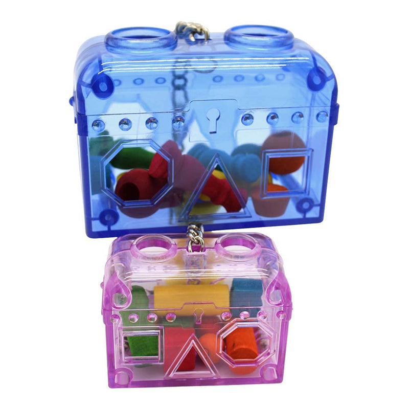 Sweet Feet and Beak Large or Small Treasure Chest - Perfect Bird Cage Toy Colorful, Safe, Easy to Install - Washable, Refillable, Non-Toxic, Foraging Box - Cage Accessories - BeesActive Australia