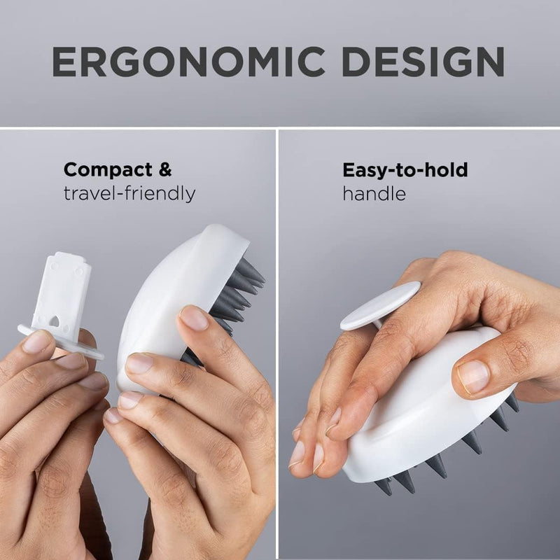 FURR Scalp Massager Brush | Hair Scalp Massager Hair Growth | Head Massager Scalp for Hair Growth | Hair Massager Scalp | Reduces Dandruff | Silicon Scalp Massager | Hair Scrubber | Shower Hair Brush - BeesActive Australia