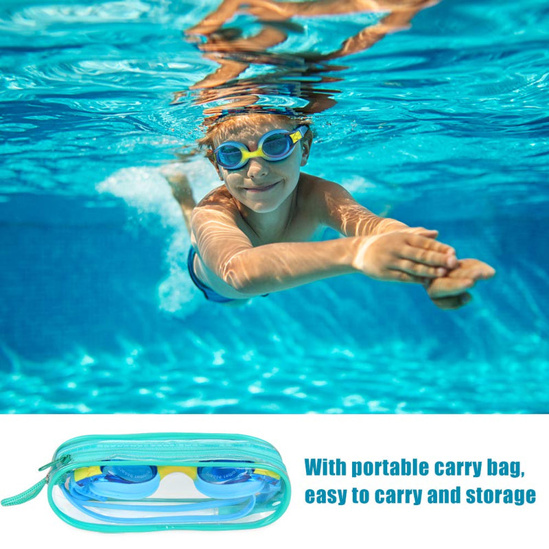 Findway kids Swim Goggles, 2 Pack kids Swimming Goggles No Leaking Youth Girls Boys for Age 4-16 1-blue+green - BeesActive Australia