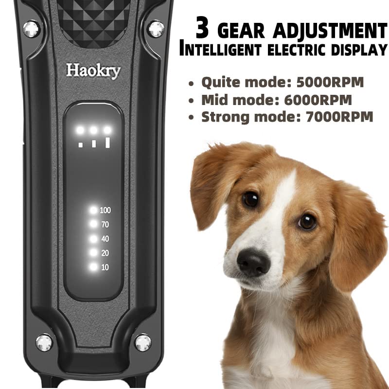 Dog Clippers for Grooming, Low Noise Rechargeable Dog Grooming Kits Cordless Pet Grooming Tool Professional Dog Hair Trimmer for Thick Heavy Coats Pet Clippers Electric Dog & Cat Grooming Kit - BeesActive Australia