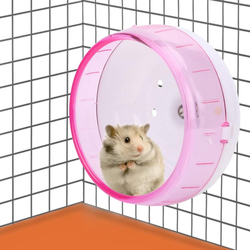 Hamster Running Toy, Plastic Exercise Wheel Super Silent Roller Exercise Running Wheel Toy Rest House Nest Play Toy for Gerbils Chinchillas Hedgehogs Other Small Animals(Pink) pink - BeesActive Australia