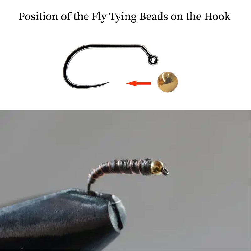 MUUNN 100pcs 1.5-6.4mm Fly Tying Countersunk Tungsten Beads,Four Colors Nymph Flies Head Material,Nymph for Fly Fishing Black Nickle 3.0MM - BeesActive Australia