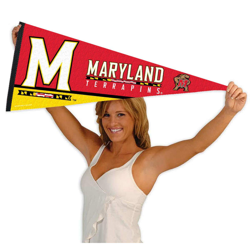 College Flags & Banners Co. University of Maryland Pennant Full Size Felt - BeesActive Australia