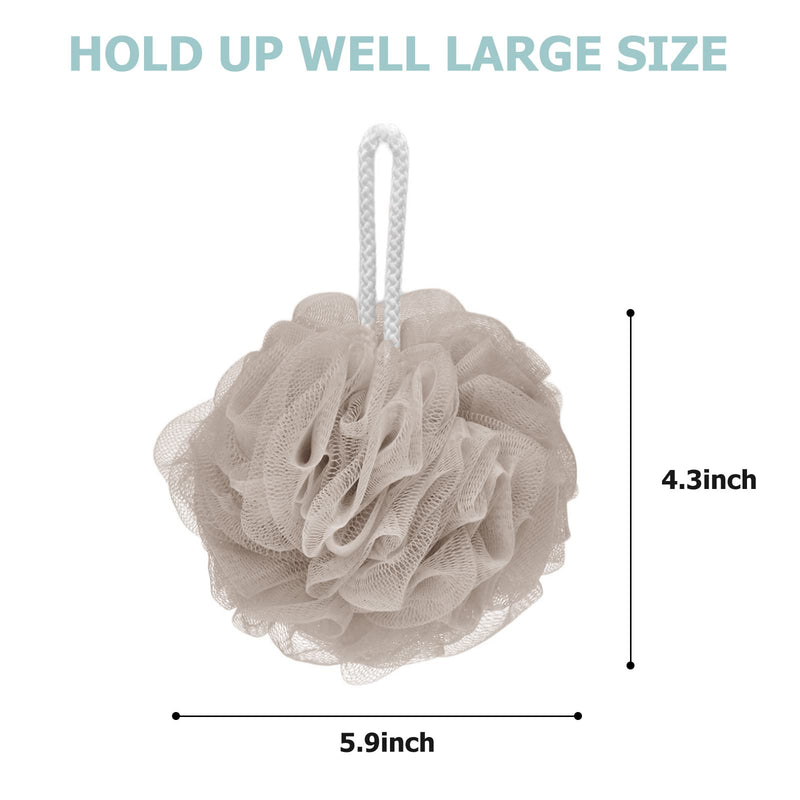 Shower Puff Loofah, 4 Pcs Extra Large Bath Sponge with Mesh Build - Body Scrubber for Exfoliate and Cleaning, 60g/PCS, 4 Color - BeesActive Australia