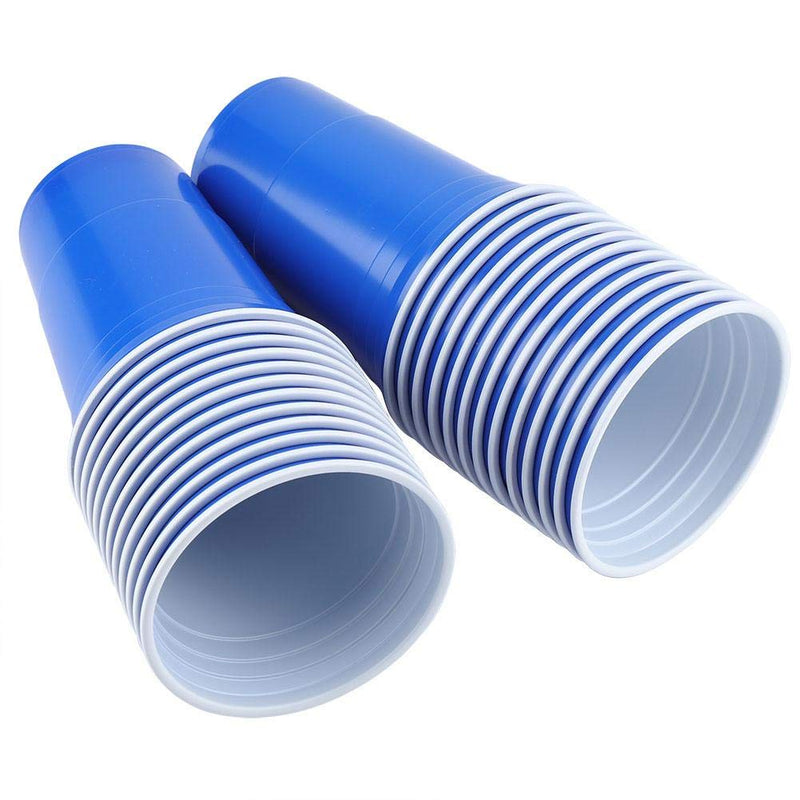 TOPINCN 25Pcs Beer Pong Cups Set Beer Pong Drinking Game Kit for Party Bar Game Supplies Outdoor Leisure Game 450ml Blue - BeesActive Australia