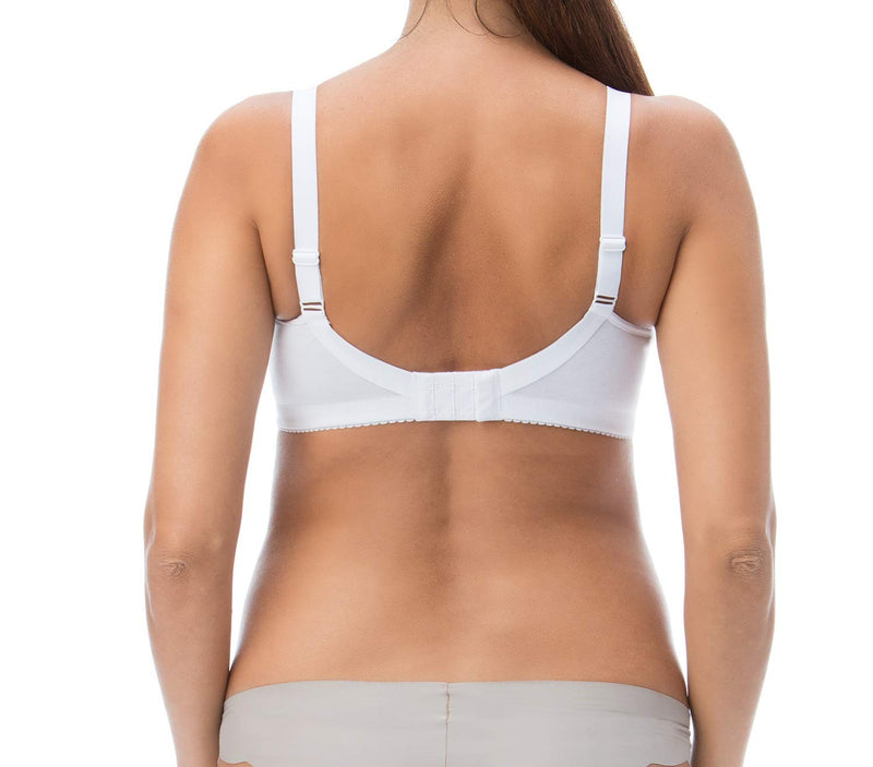 RelaxMaternity 5704 - Cotton Nursing Bra Drop-Down Cups and Adjustable Straps, 100% Made in Italy Large White - BeesActive Australia