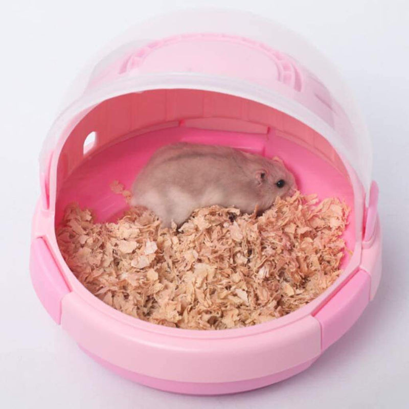 gutongyuan Portable Hamster Carry Cage, with Water Bottle Travel Handbags &Outdoor Carrier Vacation House for Small Animals Like Dwarf Hamster and Mouse pink - BeesActive Australia