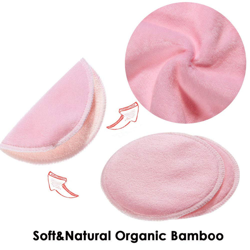 Reusable Makeup Remover Pads 8 Pack with Laundry Bag - Organic Bamboo Velour (3.15 inch) - BeesActive Australia