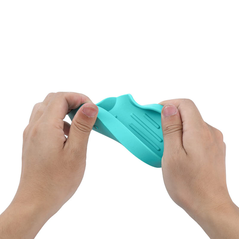 MicoYang Silicone Bathroom Soap Dishes with Drain Spout-Bathroom and Kitchen Sink Organizer,Sponge Holder,Dish Soap Tray,Perfect for Dispenser,Scrubber,Bottle,Cup on Sink or Counter-Mint 4.9"×3.2" Mint S(4.9"×3.2") - BeesActive Australia