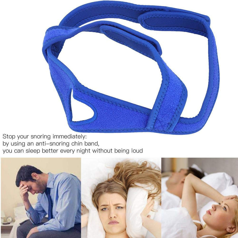 Vbestlife Anti-snore Strap, Adjustable Anti Snoring Chin Strap Snore Reduction Sleep Aids Devices Chin Strap Blue - BeesActive Australia