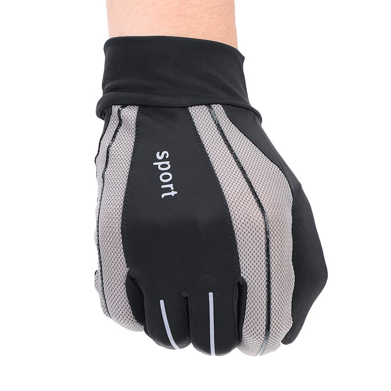 Summer Driving Gloves Men Anti-UV Protection Sunscreen Touchscreen Cooling Mesh Breathable Gloves Cycling Riding Full Palm Sport Non-Slip Grip Motorcycle Golf Mittens Grey - BeesActive Australia