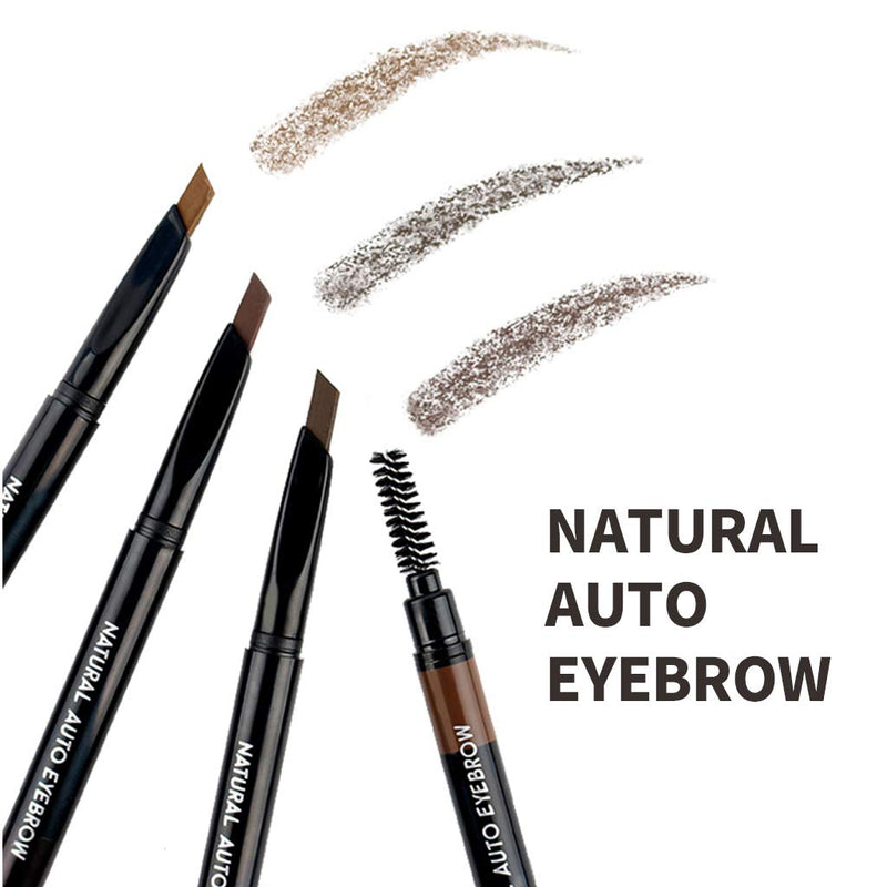 EGLIPS Natural Auto Eyebrow #02 Dark Brown, 0.1oz - Double-headed pencil, triangular tip+brush, waterproof, smudgeproof | eyebrow pencil | eyebrow makeup | eyebrow pen | eyebrow pencil dark brown 02 DARK BROWN - BeesActive Australia