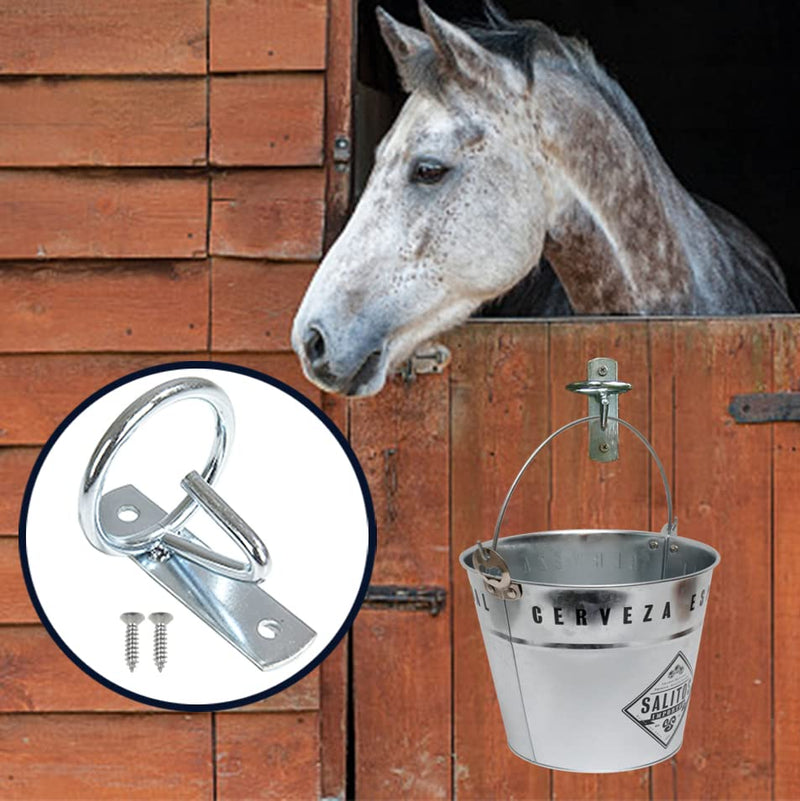 Ikotich 4Pcs Equestrian Bucket Hook, Horse Water Bucket Hook, Wall Mount Bucket Hook, Horse Feed Bucket Hooks for Horse Stable Supplies - BeesActive Australia
