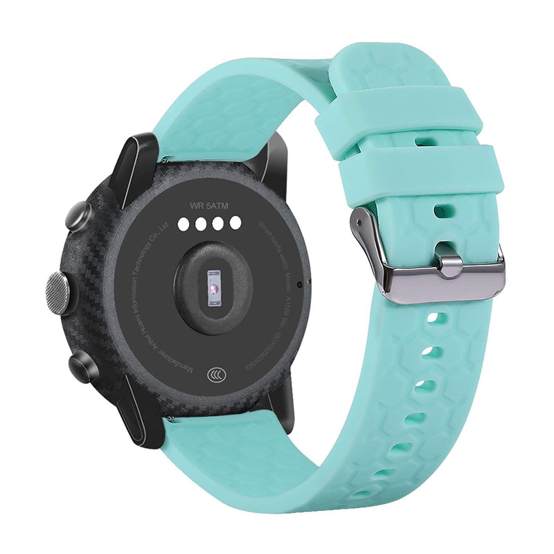 FitTurn 6pack 20mm Bands Compatible with IP67 Waterproof Sports Tracker Watch Replacement Soft Straps Silicone Watch Band Strap with Quick Release Pins for IP67 Fitness Watch Activity Tracker (SixColors) SixColors - BeesActive Australia