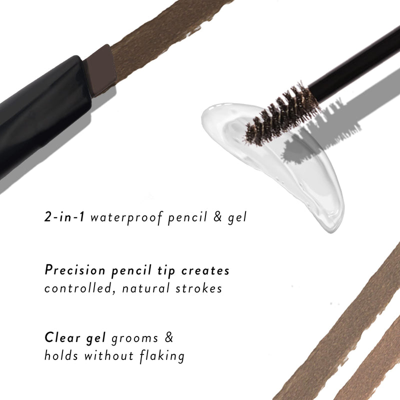 LAURA GELLER NEW YORK Sculpt-n-Stay Waterproof Brow Pencil & Gel- Taupe - BeesActive Australia