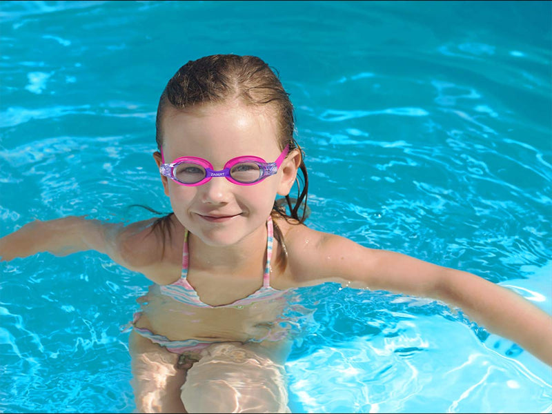 ZABERT K20 Swimming Goggles for Kids Girls Boys Age 3-14 Years Old, Anti-fog 100% UV Protection with Travel Bag #2.[2pack] Pink Yellow & Pink Purple - BeesActive Australia