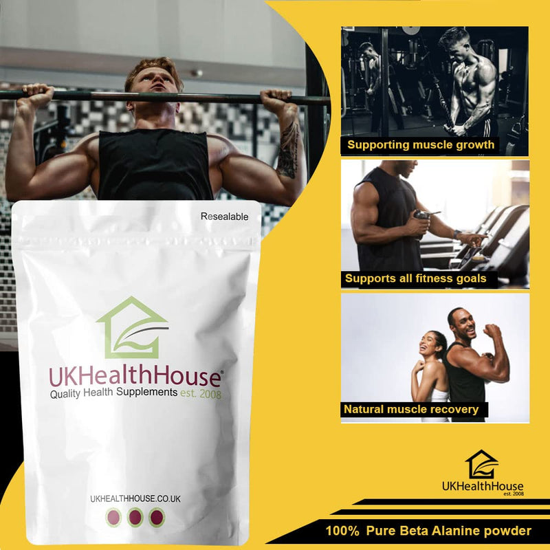 Pure Beta Alanine Powder 500g Pre Workout Muscle Pump Supplement Fatigue Stamina, Premium Beta Alanine Supplement for Strength & Endurance - BeesActive Australia