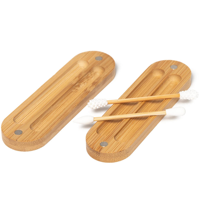 Silicone Make Up Swabs | Set of 2 with Bamboo Case | By New Living | Eco Friendly Reusable Silicone QTips | For Make Up - BeesActive Australia