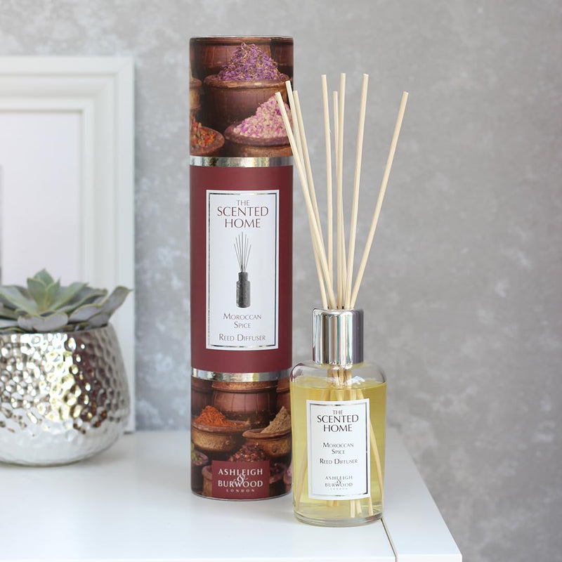 Ashleigh & Burwood Scented Home 150ml Reed Diffuser Fragrance Set - Moroccan Spice - Warm Honey & Nutmeg Scent - For The Home - Recyclable - Includes Reed Diffuser Sticks and Fragrance - Refillable - BeesActive Australia