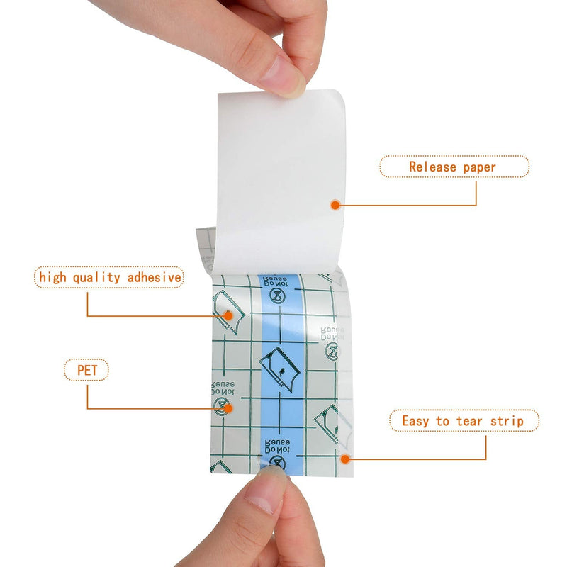 Transparent Stretch Adhesive Bandage Waterproof Bandage Clear Adhesive Bandages Dressing Tape for (2 Inch x 10.94 Yard) 2x393.84 Inch (Pack of 1) - BeesActive Australia