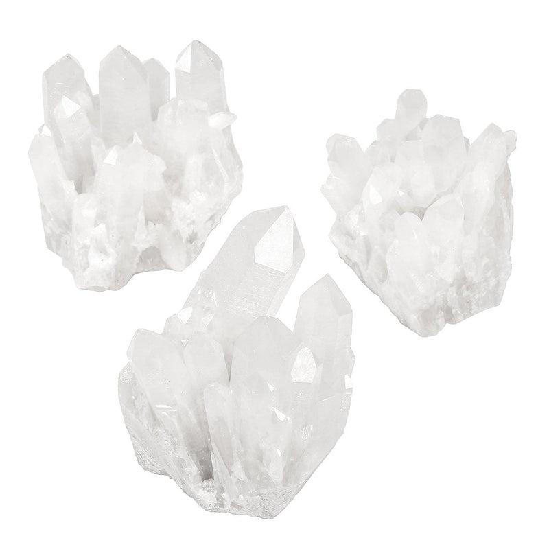 JSDDE Healing Rock Crystal Quartz Cluster Mineral Geode Druzy Specimen 1.85-3.5''(White Crystal Quartz Cluster) - BeesActive Australia