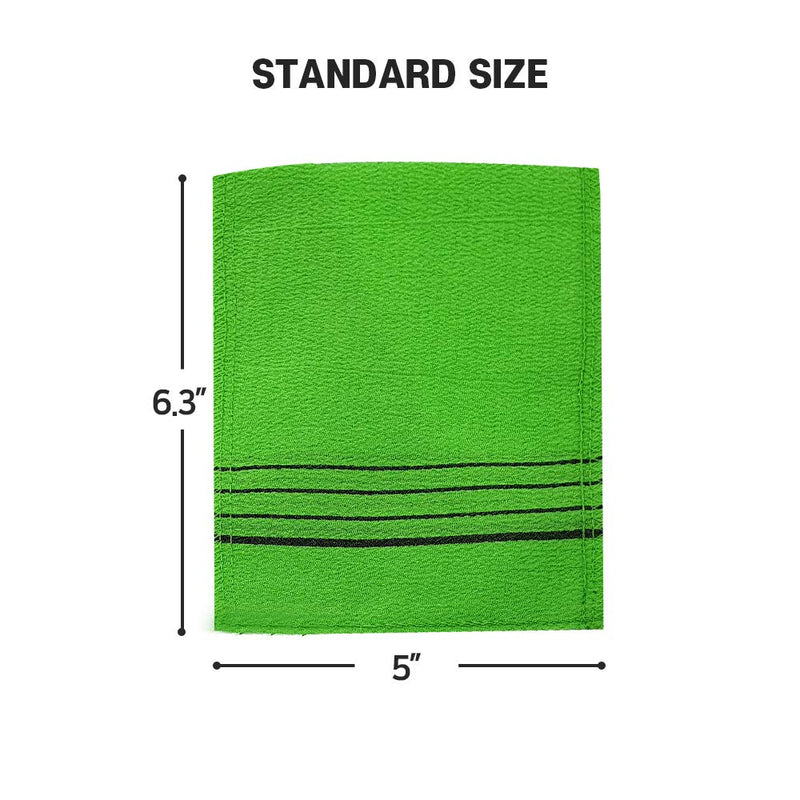 Genuine Korean Exfoliating Scrub Bath Mitten 20pcs -14 cm x 15 cm (5.5 inch x 5.9 inch) Green by Zombie Workers 20 Count (Pack of 1) - BeesActive Australia