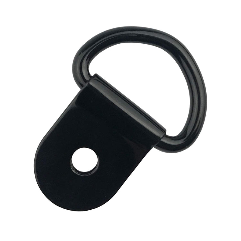 EXCELFU 30 Pack Small Steel D-Ring Tie Downs, D Rings Anchor Lashing Ring for Loads on Case Truck Cargo Trailers RV Boats, Black - BeesActive Australia