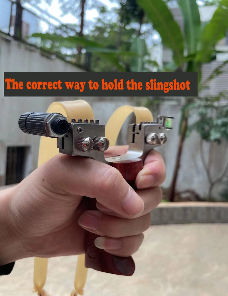 Svyaxfa Slingshot Alloy Heavy Professional Slingshots Set for Adult Hunting Powerful Stainless Steel Handle High Velocity Catapult Slingshots alloy slingshot - BeesActive Australia