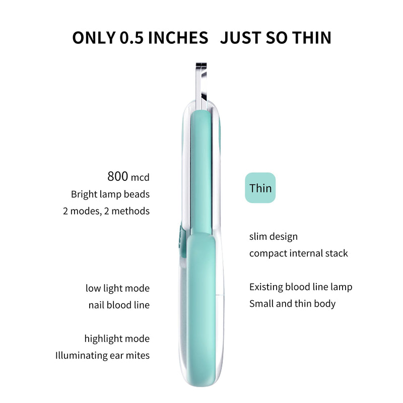 Pet Dog Cat Nail Clippers, Dog Nail Trimmers for Small Animals with LED Lights, Professional Beauty Care Tools, Avoid Excessive Cutting, Suitable for Tiny Dog Cat Rabbit Bird Puppy Kitten Blue - BeesActive Australia
