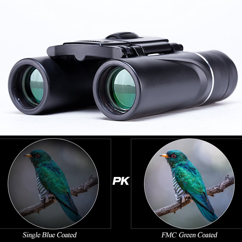 USCAMEL Folding Pocket Binoculars Compact Travel Mini Telescope HD Bak4 Optics Lenes Easy Focus 8x21 Colour Black - BeesActive Australia