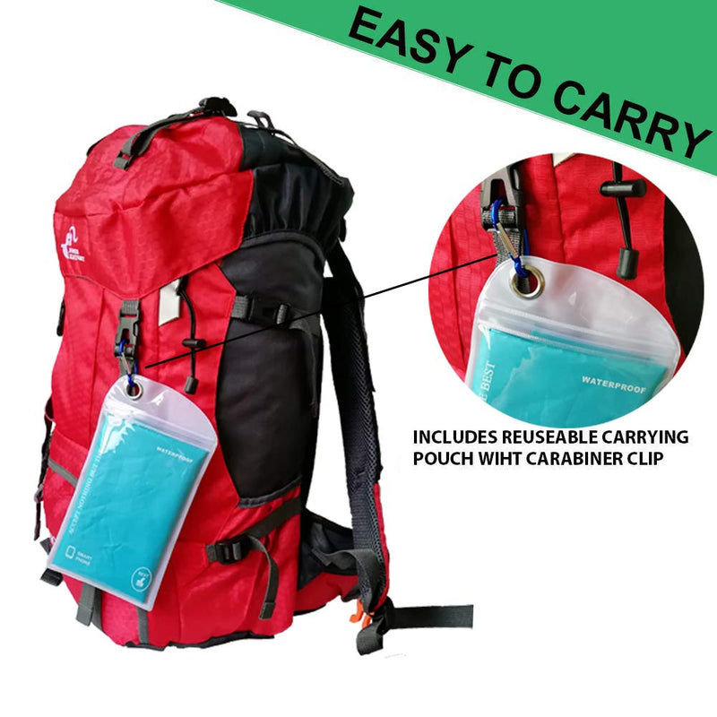 Evotopf Waterproof Backpack Rain Cover with Adjustable Anti Slip Buckle Strap & Sliver Coating Reinforced Inner Layer for Camping, Hiking, Traveling, Hunting, Biking and More, 15-80L Azure 15 - 25L - BeesActive Australia