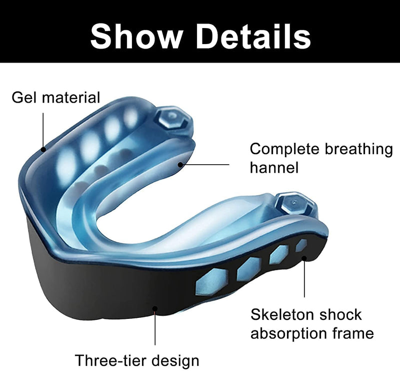 Sports Mouth Guard for Kids and Youth,Boys Girls Mouthguard with Case (BPA Free) for Boxing,Basketball,Lacrosse,Football,MMA,Martial Arts,Hockey and All Contact Sports,2 Pack (Youth (Up to 11 Year)) Youth (Up to 11 Year) - BeesActive Australia